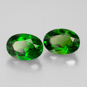 Pedras preciosas de diopsídio de cromo verde natural de  ct, corte oval, VVS-VS
