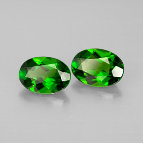 Pedras preciosas de diopsídio de cromo verde natural de  ct, corte oval, VVS-VS