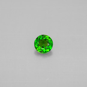 Diopsídio de cromo verde natural 0,27ct, corte redondo, VVS-VS