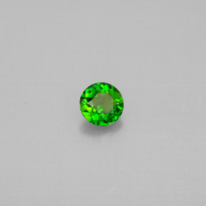 Diopsídio de cromo verde natural 0,27ct, corte redondo, VVS-VS