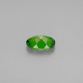 Diopsídio de cromo verde natural 0,71ct, corte oval, VVS-VS