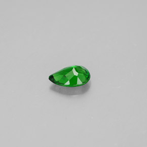 Diopsídio de cromo verde natural 0,31ct, formato de pêra, VVS