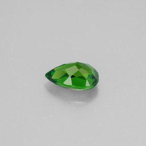 Diopsídio de cromo verde natural 0,74ct, formato de pêra, VVS
