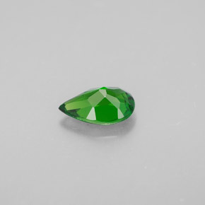 Diopsídio de cromo verde natural 0,64ct, formato de pêra, VVS