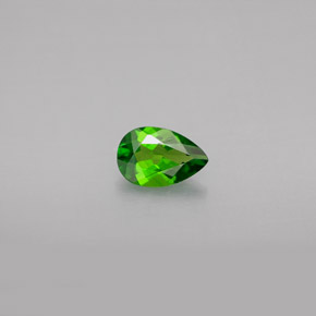 Diopsídio de cromo verde natural 0,48ct, formato de pêra, VS
