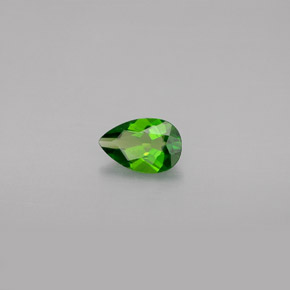 Diopsídio de cromo verde natural 0,48ct, formato de pêra, VS