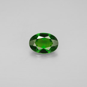 Diopsídio de Cromo Verde Natural 0.75ct, Corte Oval, VVS