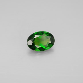 Diopsídio de Cromo Verde Natural 0.75ct, Corte Oval, VVS