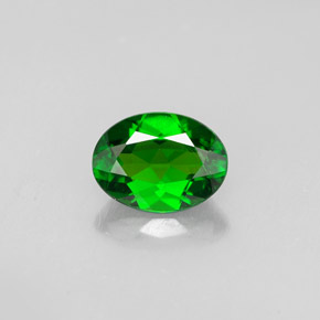 Diopsídio de cromo verde natural 0,79ct, corte oval, VS