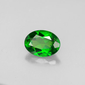 Diopsídio de cromo verde natural 0,79ct, corte oval, VS