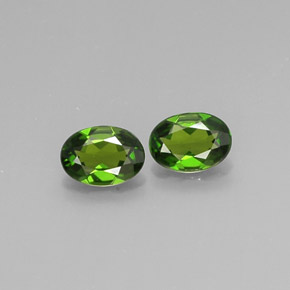 Pedras preciosas de diopsídio de cromo verde natural de  ct, corte oval, VVS-VS