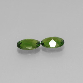 Pedras preciosas de diopsídio de cromo verde natural de  ct, corte oval, VVS-VS