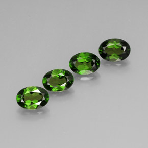 Pedras preciosas de diopsídio de cromo verde natural de  ct, corte oval, VVS