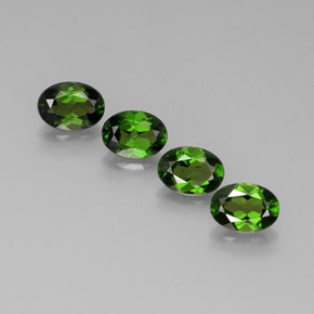 Pedras preciosas de diopsídio de cromo verde natural de  ct, corte oval, VVS