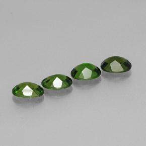 Pedras preciosas de diopsídio de cromo verde natural de  ct, corte oval, VVS