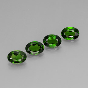 Pedras preciosas de diopsídio de cromo verde natural de  ct, corte oval, VVS-VS