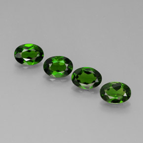 Pedras preciosas de diopsídio de cromo verde natural de  ct, corte oval, VVS-VS