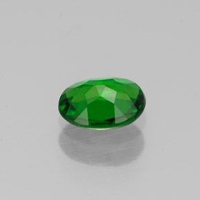 Diopsídio de cromo verde natural 0,56ct, corte oval, VVS-VS