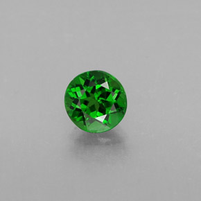 Diopsídio de cromo verde natural 0,48ct, corte redondo, VS