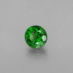 Diopsídio de cromo verde natural 0,48ct, corte redondo, VS