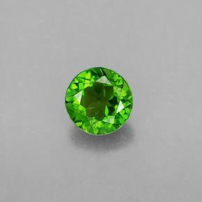 Diopsídio de cromo verde natural 0,49ct, corte redondo, VS