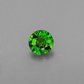 Diopsídio de cromo verde natural 0,32ct, corte redondo, VS