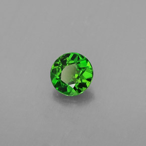 Diopsídio de cromo verde natural 0,32ct, corte redondo, VS