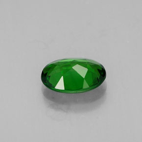 Diopsídio de cromo verde natural 0,72ct, corte oval, VS
