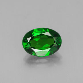 Diopsídio de cromo verde natural 0,82ct, corte oval, VS