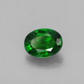 Diopsídio de Cromo Verde Natural 0.83ct, Corte Oval, VS