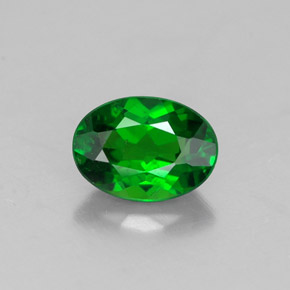 Diopsídio de cromo verde natural 0,82ct, corte oval, VS-SI