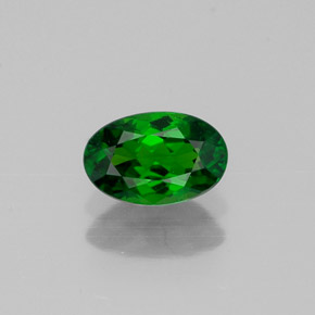 Diopsídio de Cromo Verde Natural 0.58ct, Corte Oval, VVS