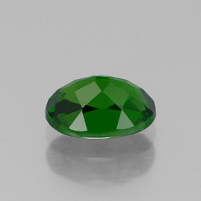 Diopsídio de cromo verde natural 0,92ct, corte oval, VVS