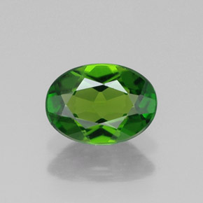 Diopsídio de cromo verde natural 0,78ct, corte oval, VS