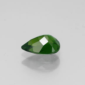 Diopsídio de cromo verde natural 0,70ct, formato de pêra, VVS-VS