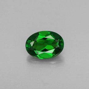 Diopsídio de cromo verde natural 0,84ct, corte oval, VS