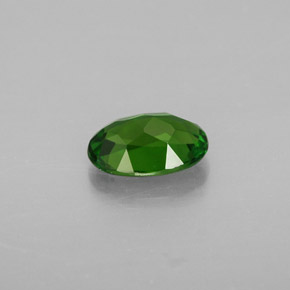 Diopsídio de cromo verde natural 0,76ct, corte oval, VVS