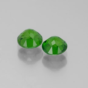 Pedras preciosas de diopsídio de cromo verde natural de  ct, corte redondo, VS