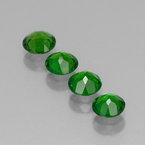 Pedras preciosas de diopsídio de cromo verde natural de  ct, corte redondo, VS