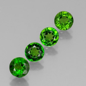 Pedras preciosas de diopsídio de cromo verde natural de  ct, corte redondo, VS