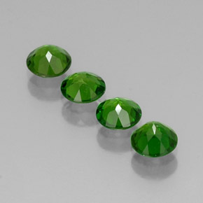 Pedras preciosas de diopsídio de cromo verde natural de  ct, corte redondo, VS