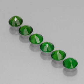 Pedras preciosas de diopsídio de cromo verde natural de  ct, corte redondo, VS