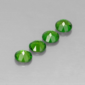 Pedras preciosas de diopsídio de cromo verde natural de  ct, corte redondo, VVS-VS