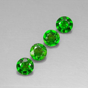 Pedras preciosas de diopsídio de cromo verde natural de  ct, corte redondo, VVS-VS