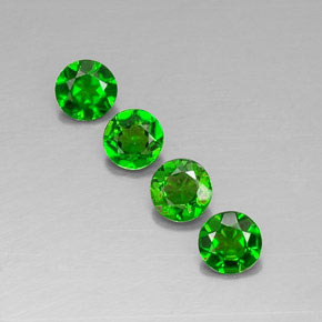 Pedras preciosas de diopsídio de cromo verde natural de  ct, corte redondo, VVS-VS