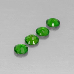 Pedras preciosas de diopsídio de cromo verde natural de  ct, corte redondo, VVS-VS