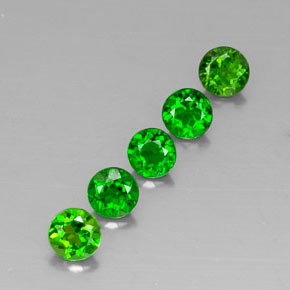 Pedras preciosas de diopsídio de cromo verde natural de  ct, corte redondo, VVS-VS