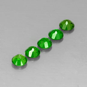 Pedras preciosas de diopsídio de cromo verde natural de  ct, corte redondo, VVS-VS