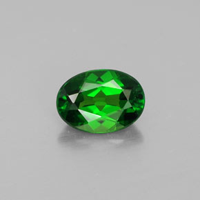 Diopsídio de Cromo Verde Natural 0.86ct, Corte Oval, VS