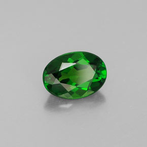 Diopsídio de Cromo Verde Natural 0.86ct, Corte Oval, VS